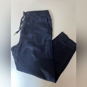Navy Linen Pants Size 8